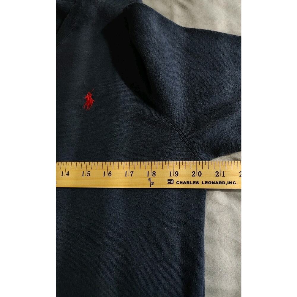 Men's Polo Ralph Lauren V Neck Sweater Pima Cotton Navy Blue - Medium - Picture 6 of 7